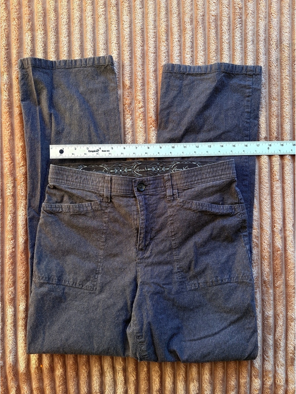Y2K Scene Gloria Vanderbilt Striped Corduroy Bootcut Pants #12